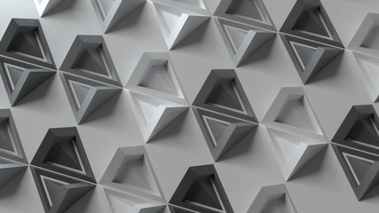 3d abstract background with repeating pyramid forms