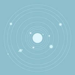 This is a square composition of solar system © Bolkins