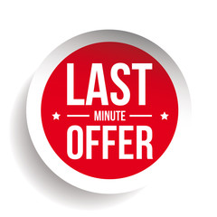 Last Minute Offer Round Label sticker