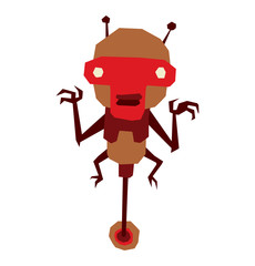 Alien monster vector illustration.