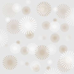 Abstract gray background with flowers vector illustration.