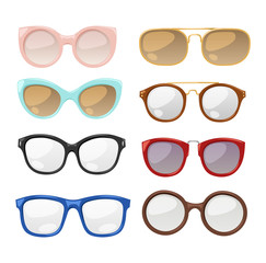 Glasses human eye vector