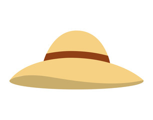 hat female summer fashion isolated icon