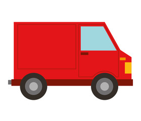delivery truck van isolated icon