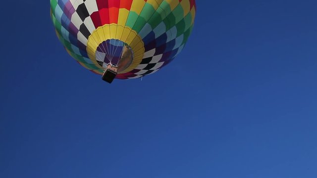 Footage of colorful hot air baloon