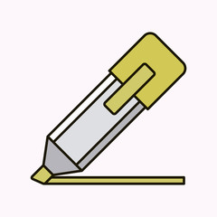 highlighter pen isolated icon vector illustration design