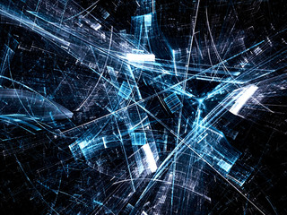 Obraz premium Streszczenie odłamki szkła - generowany cyfrowo obraz