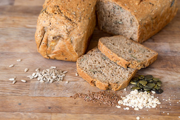 homemade bread with seeds