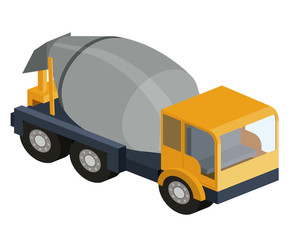 Fototapeta premium machinery construction isometric isolated icon vector illustration design