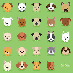 Obraz premium Cute Cartoon dogs