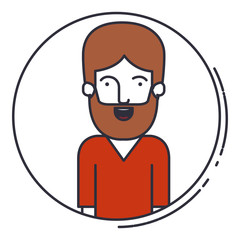 young man avatar isolated icon vector illustration design