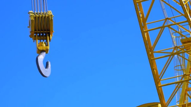 4K Crane Hook, Heavy Construction, Industrial Steel Machine