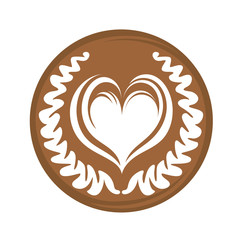 Rosetta and Wing Coffee Latte Art, Logo, Icon Vector Design