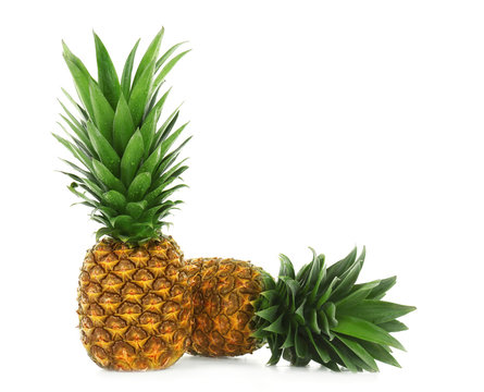 Pineapples, isolated on white