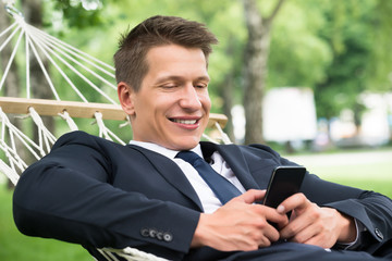 Businessman Using Mobile Phone