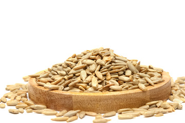 peeled sunflower seeds background