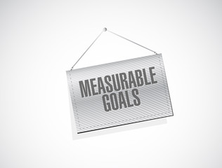 measurable goals banner sign concept