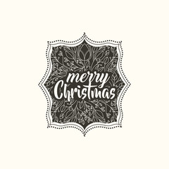 christmas vintage frame icon vector illustration design