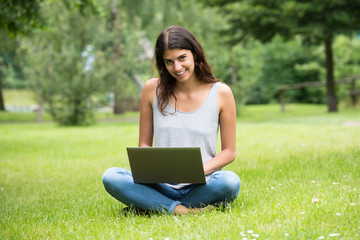 Young Woman Using Laptop