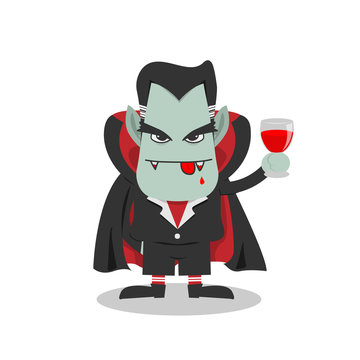  Dracula vampire character ,cartoon vector