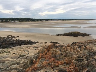 morning low tide in Ogunquit beach, Maine