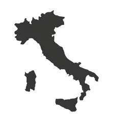 Fotobehang italy map isolated silhouette © Gstudio