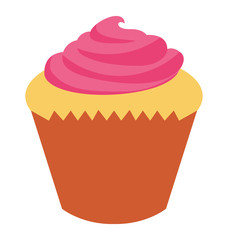 delicious cupcake sweet isolated icon