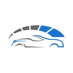 car race logo icon Vector
