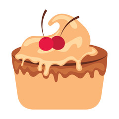 delicious sweet cake isolated icon