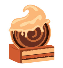 sweet delicious cookie isolated icon