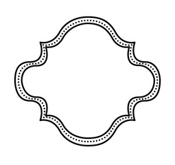 elegant beautiful frame isolated icon