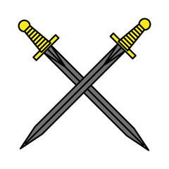 sword drawing tattoo style isolated icon