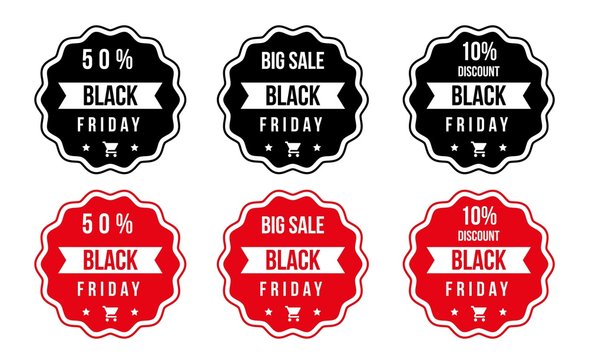 Black friday etiquetas de circulos