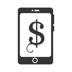 money smartphone pay technology transaction phone vector illustration 