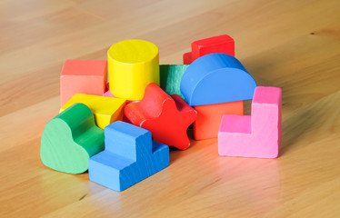 Wooden toy building blocks for kids