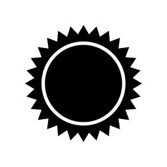 sun light hot natural sign heat ray silhouette vector illustration 