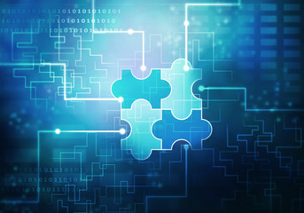 Curcuit board background . Mixed media