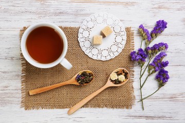 Herbal tea and cookies
