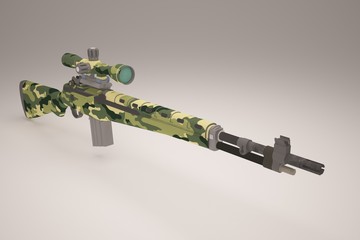 M14 Rifle automático EE.UU 3D