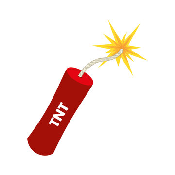 tnt explode dynamite explosion bomb danger vector illustration 