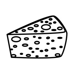 cheese food nutrition recipe milk piece sliced hole vector illustration 