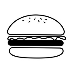 hamburguer fast food american burger deliveryfood tasty vector illustration 
