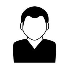 avatar male profile icon person social silhouette website network member vector illustration 