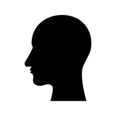 profile man person side silhouette connection corporate vector illustration