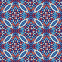 Abstract Colorful Damask Seamless Vector Background