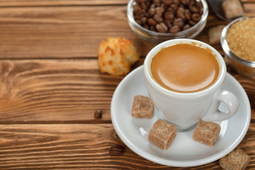 Espresso in a white cup