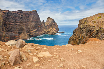 cliffs at Ponta de Sao Lourenco, Madeira, Portugal