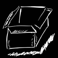 Hand Draw Sketch outline of Empty Box