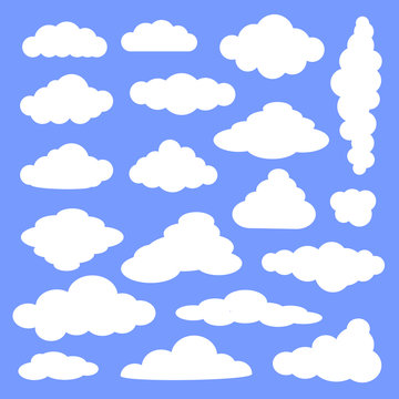 Clouds. Cloud Icon Vector. Cloudy sky. Weather