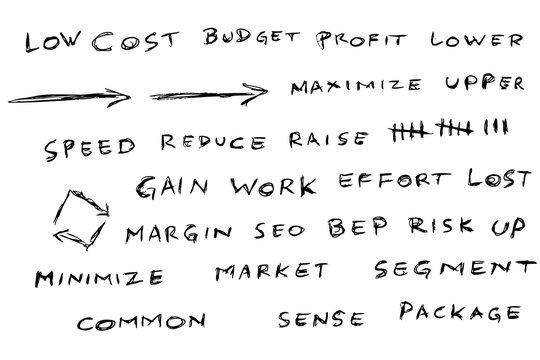 Business Terminology Word and arrow